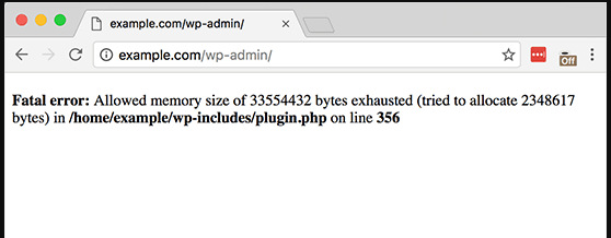 WordPress memory exhausted error